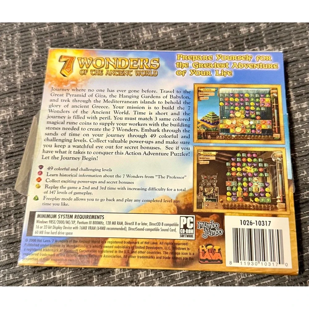 MumboJumbo 7 Wonders of the Ancient World PC Excellent Puzzle